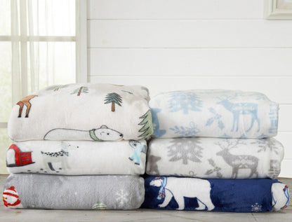 Velvet Throw Blanket - Pearl Collection | Plow & Hearth