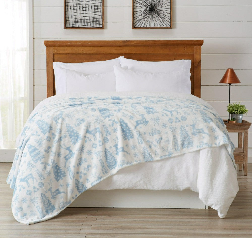 Velvet Throw Blanket - Pearl Collection | Plow & Hearth