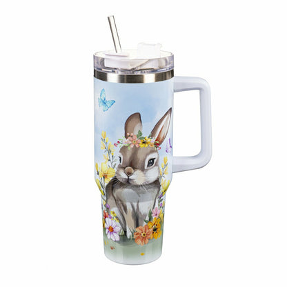 Bunny Blooms Tumbler Canyon Cup Double Wall Stainless Steel, Bunny in  | Plow & Hearth