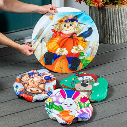 Whimsical Animal and Character, 4-Season Interchangeable Door Decor Se | Plow & Hearth
