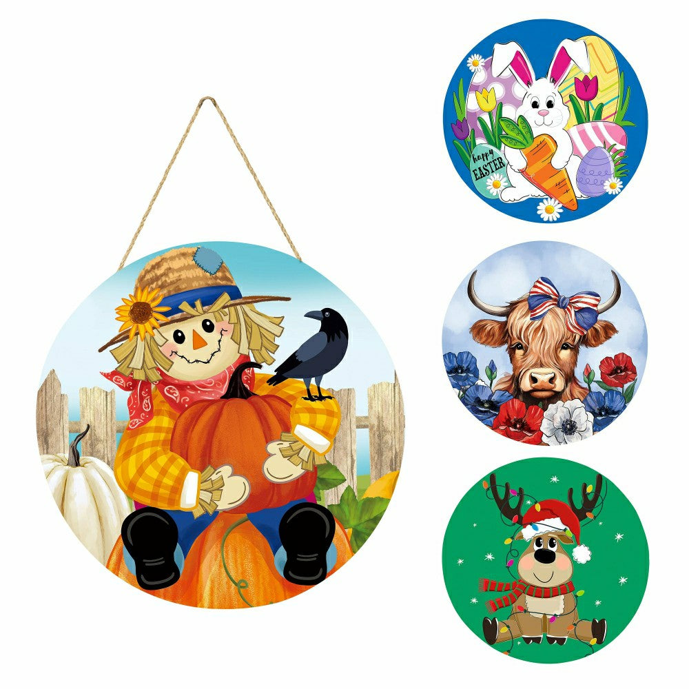 Whimsical Animal and Character, 4-Season Interchangeable Door Decor Se | Plow & Hearth