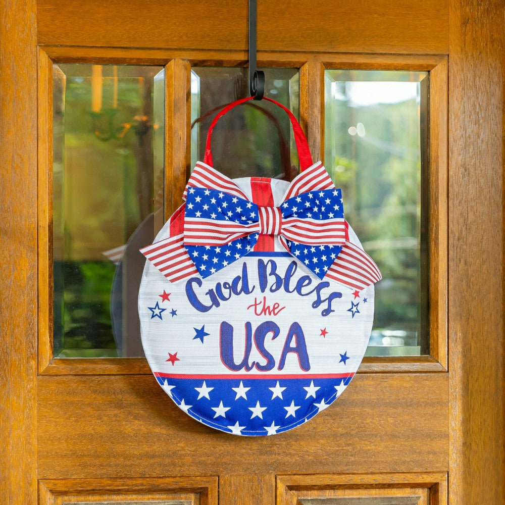 Bless The USA Bow Door Decor | Plow & Hearth
