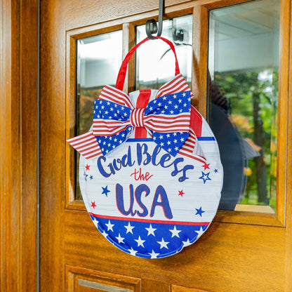 Bless The USA Bow Door Decor | Plow & Hearth