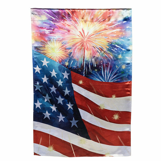 American Classic Fireworks Lustre House Flag | Plow & Hearth