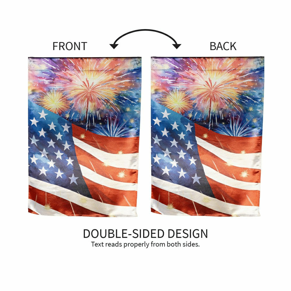 American Classic Fireworks Lustre House Flag | Plow & Hearth