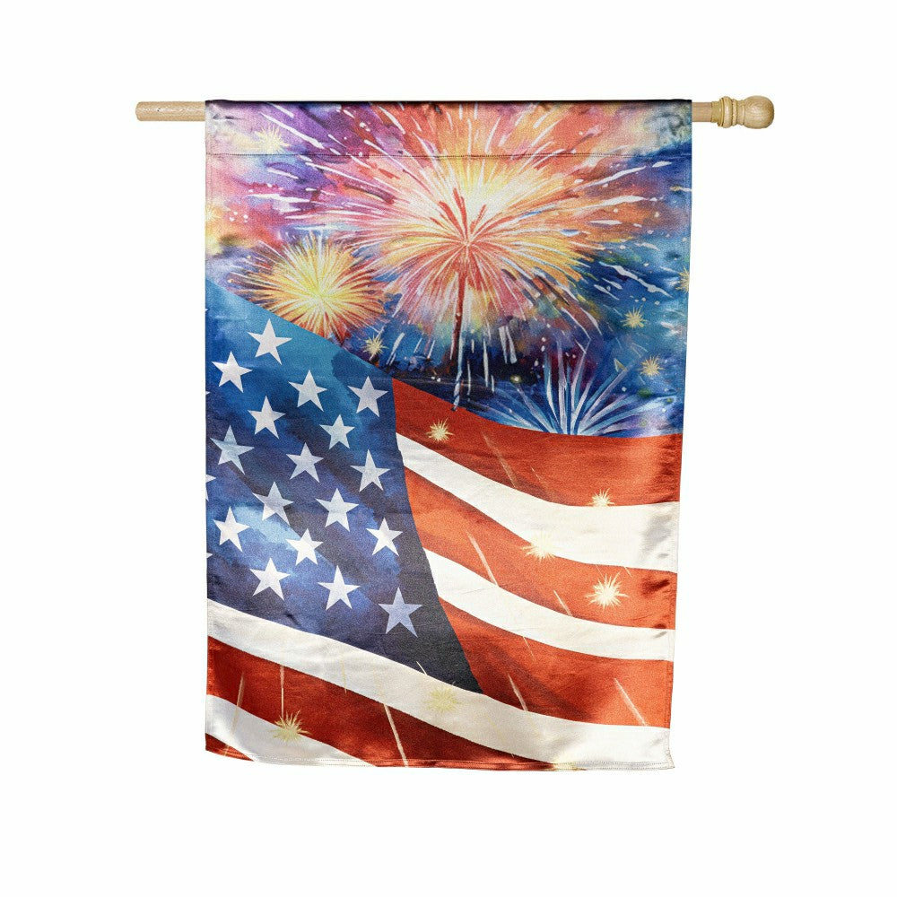American Classic Fireworks Lustre House Flag | Plow & Hearth
