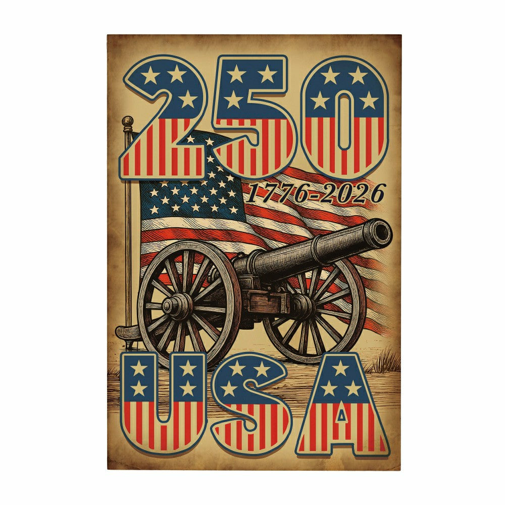 Red White & Bloom Indoor Wood Wall Décor, 250USA, 24"x16" | Plow & Hearth