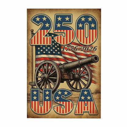 Red White & Bloom Indoor Wood Wall Décor, 250USA, 24"x16" | Plow & Hearth