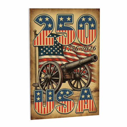 Red White & Bloom Indoor Wood Wall Décor, 250USA, 24"x16" | Plow & Hearth