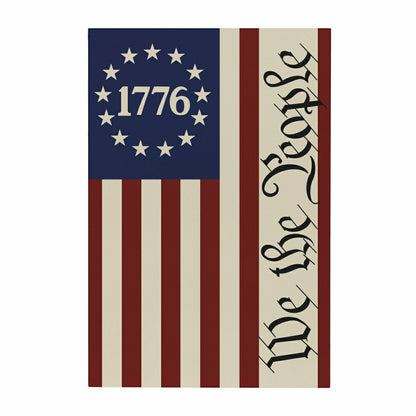 Red White & Bloom Indoor Wood Wall Décor, We The People, 24"x16" | Plow & Hearth