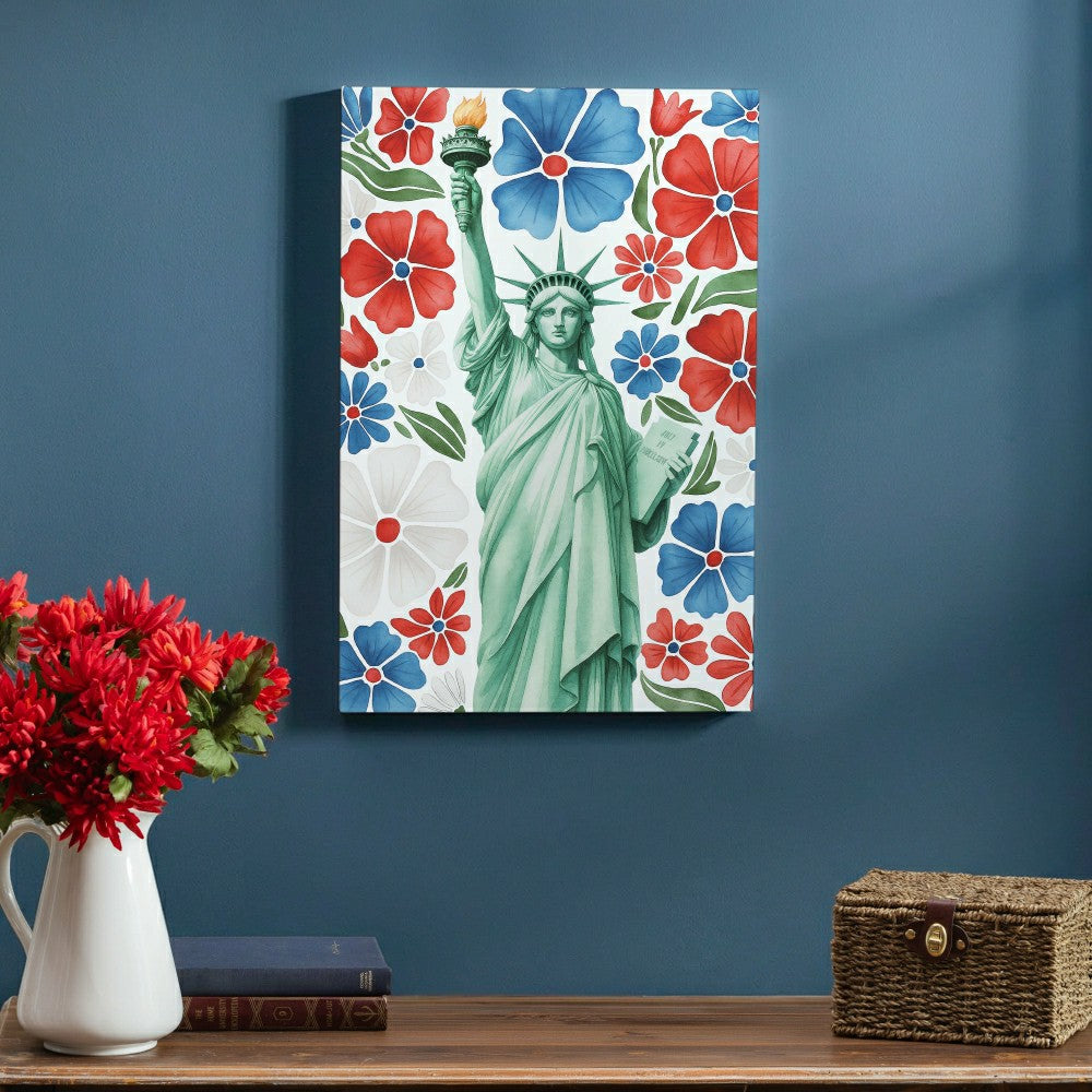 Red White & Bloom Indoor Wood Wall Décor, Statue of Liberty 24"x16" | Plow & Hearth