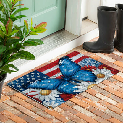 Patriotic Butterfly Embossed Mat | Plow & Hearth