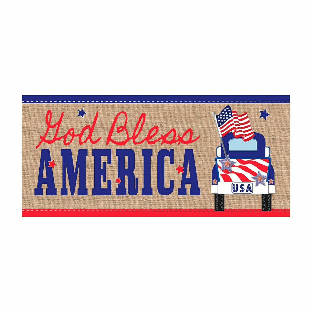 Patriotic Door Decor and Sassafras Mat Set | Plow & Hearth