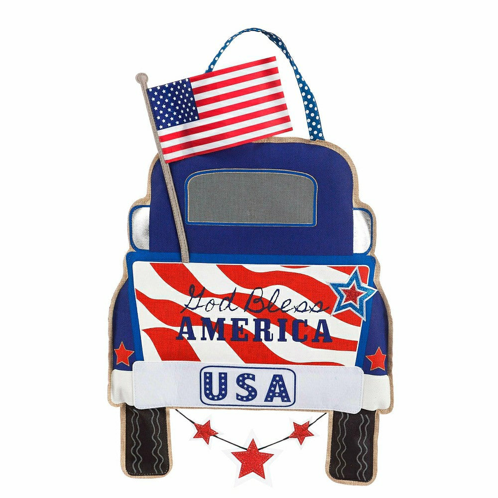 Patriotic Door Decor and Sassafras Mat Set | Plow & Hearth