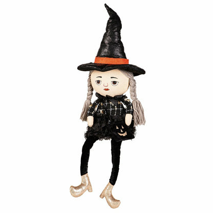 30" Fabric Sitting Witch Table Décor | Plow & Hearth