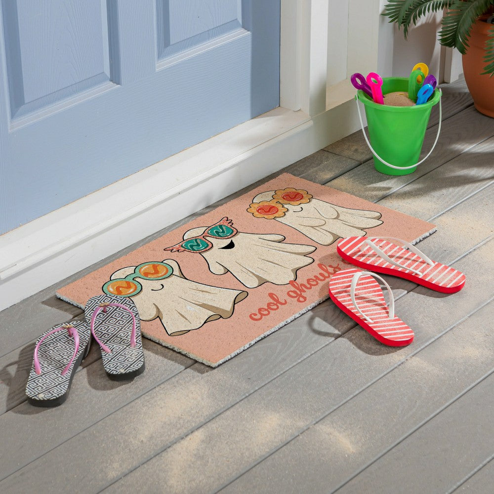 Summerween Cool Ghouls Only PVC Mat, 28"x16” | Plow & Hearth