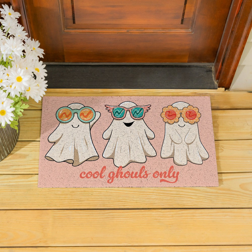 Summerween Cool Ghouls Only PVC Mat, 28"x16” | Plow & Hearth
