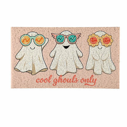 Summerween Cool Ghouls Only PVC Mat, 28"x16” | Plow & Hearth