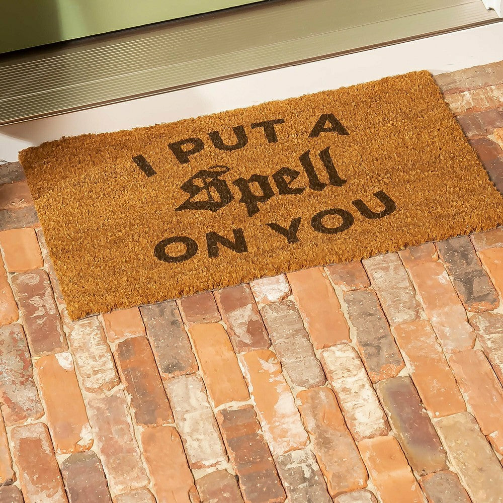 Halloween Greeting Coir Mat, I Put a Spell on You | Plow & Hearth