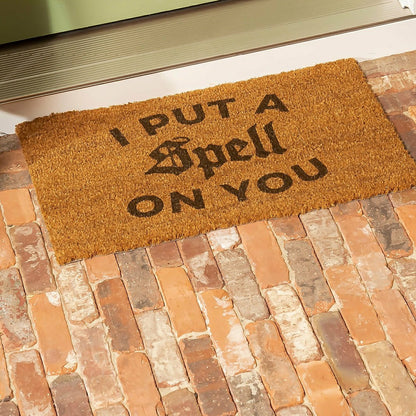 Halloween Greeting Coir Mat, I Put a Spell on You | Plow & Hearth