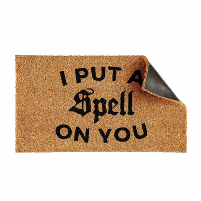 Halloween Greeting Coir Mat, I Put a Spell on You | Plow & Hearth