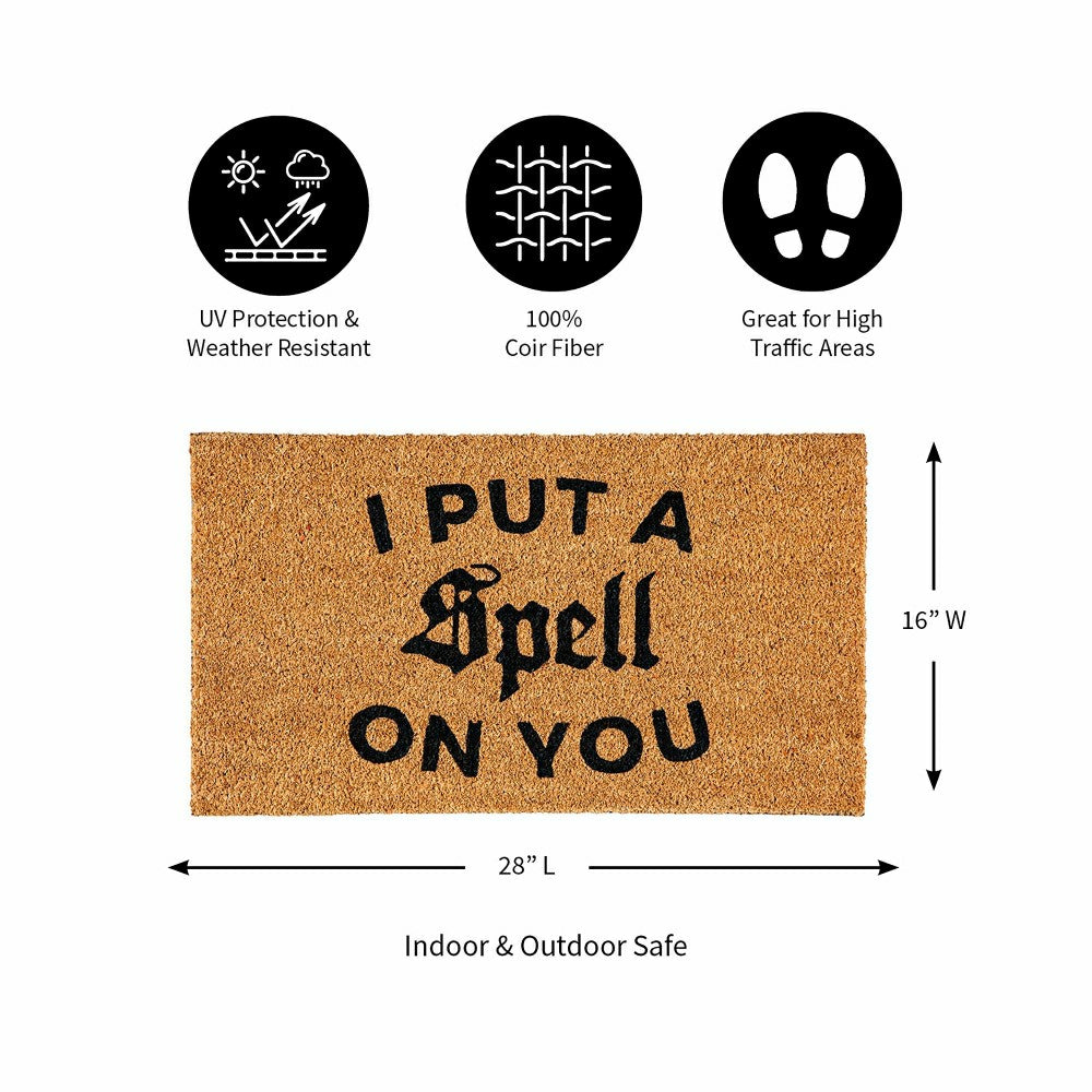 Halloween Greeting Coir Mat, I Put a Spell on You | Plow & Hearth