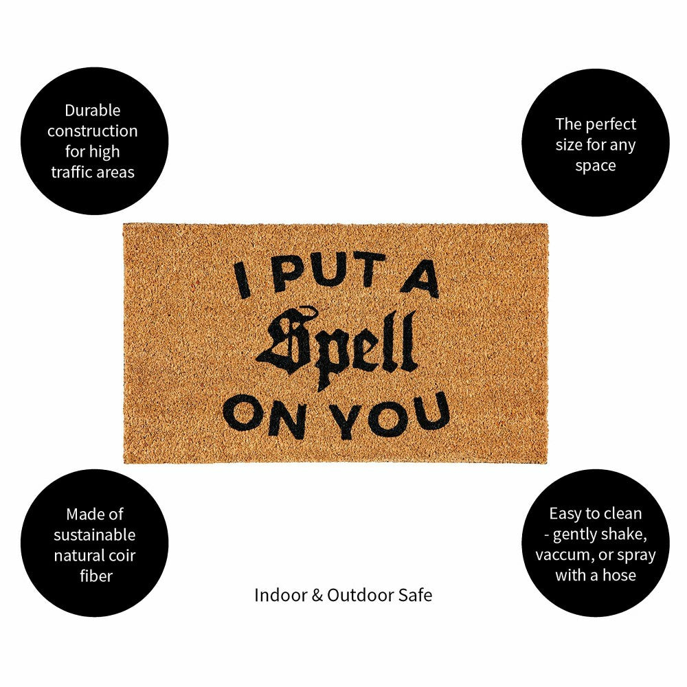 Halloween Greeting Coir Mat, I Put a Spell on You | Plow & Hearth