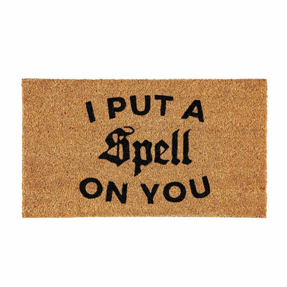 Halloween Greeting Coir Mat, I Put a Spell on You | Plow & Hearth