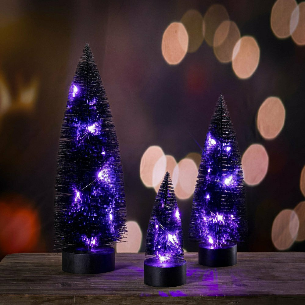LED Bottle Brush Tree Set | Plow & Hearth