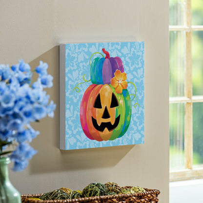 Summerween Indoor Wall Decor, Tropical Jack O'Lantern, 12" L x 12" H | Plow & Hearth