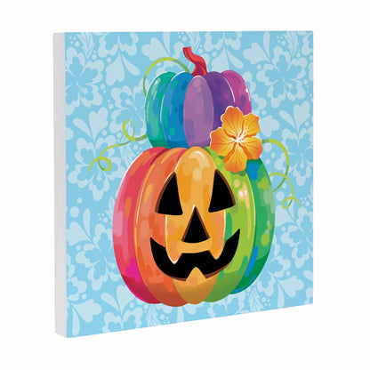 Summerween Indoor Wall Decor, Tropical Jack O'Lantern, 12" L x 12" H | Plow & Hearth
