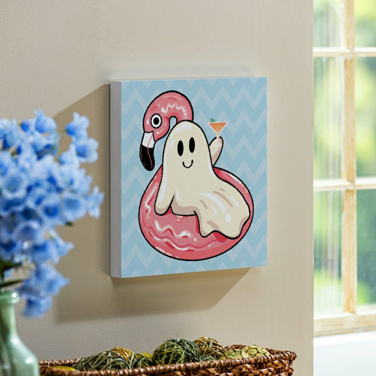 Summerween Indoor Wall Decor, Ghost in the Pool, 12" L x 12" H | Plow & Hearth