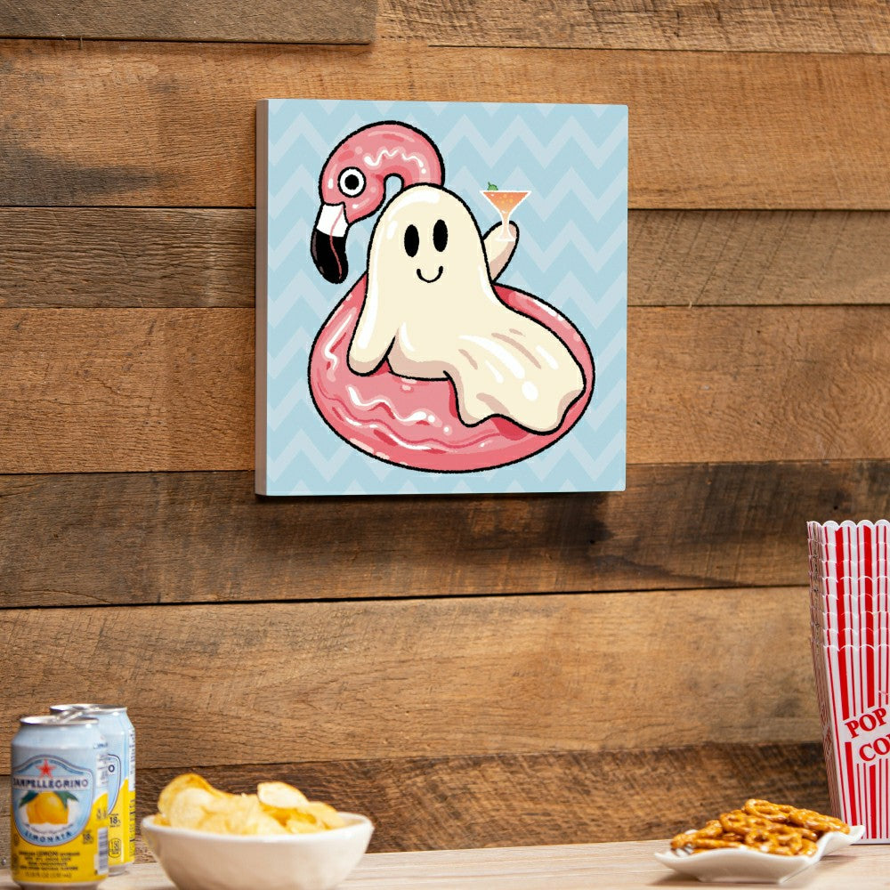 Summerween Indoor Wall Decor, Ghost in the Pool, 12" L x 12" H | Plow & Hearth