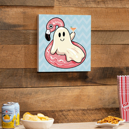 Summerween Indoor Wall Decor, Ghost in the Pool, 12" L x 12" H | Plow & Hearth