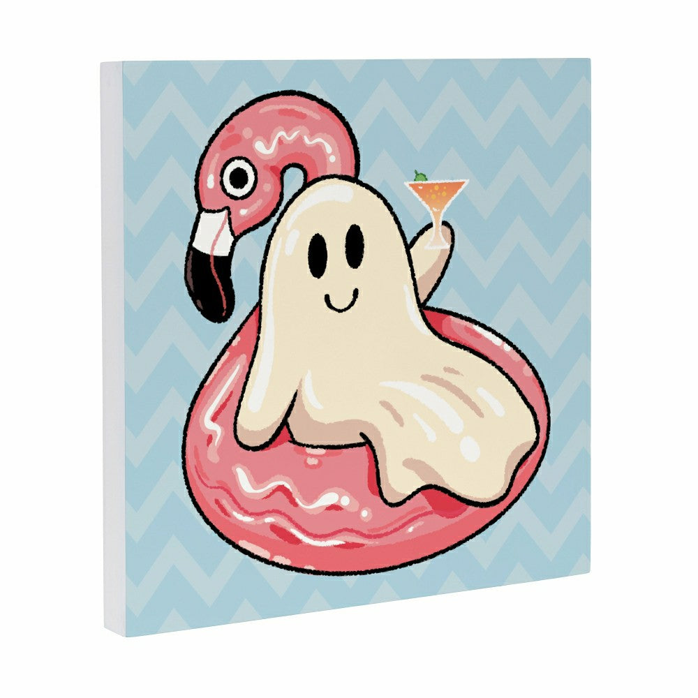 Summerween Indoor Wall Decor, Ghost in the Pool, 12" L x 12" H | Plow & Hearth