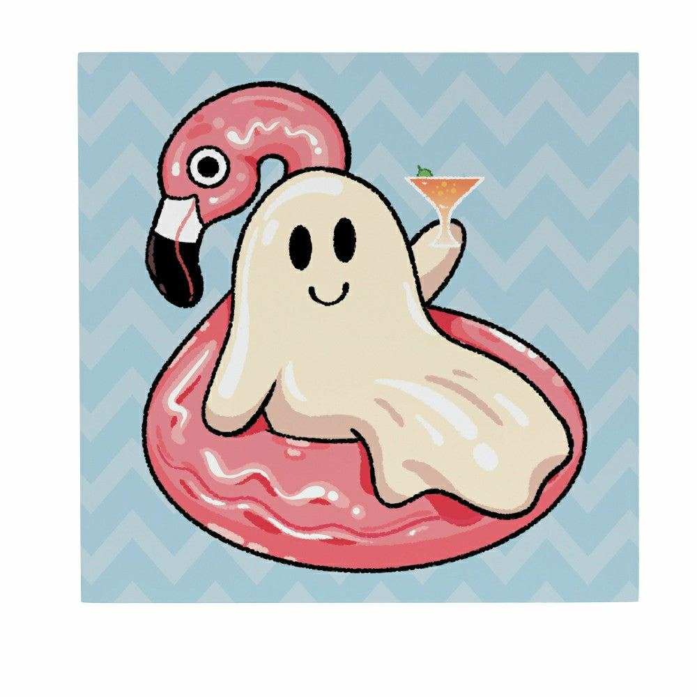 Summerween Indoor Wall Decor, Ghost in the Pool, 12" L x 12" H | Plow & Hearth