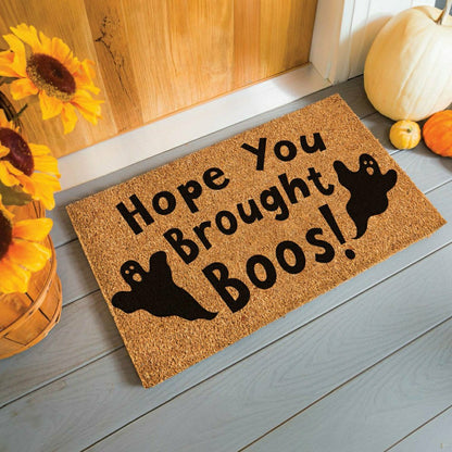 Hope You Brought Boos! Coir Doormat, 28"x16" | Plow & Hearth