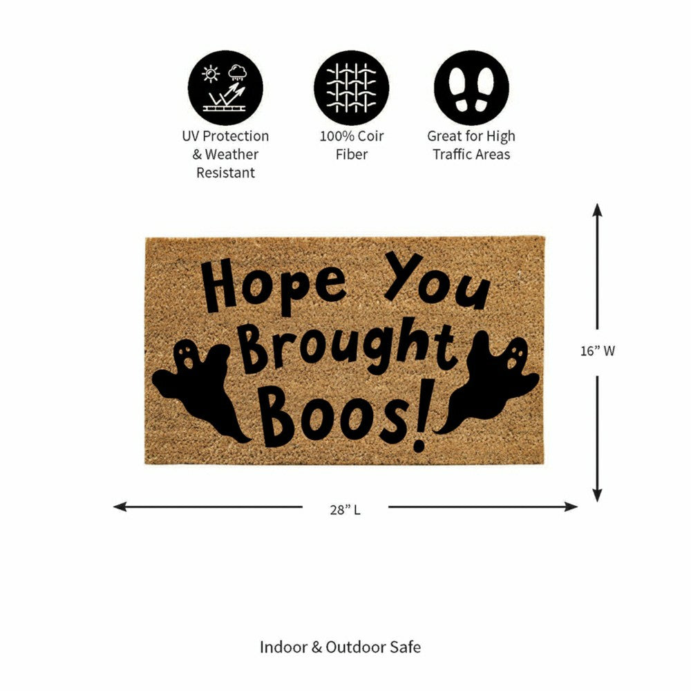 Hope You Brought Boos! Coir Doormat, 28"x16" | Plow & Hearth