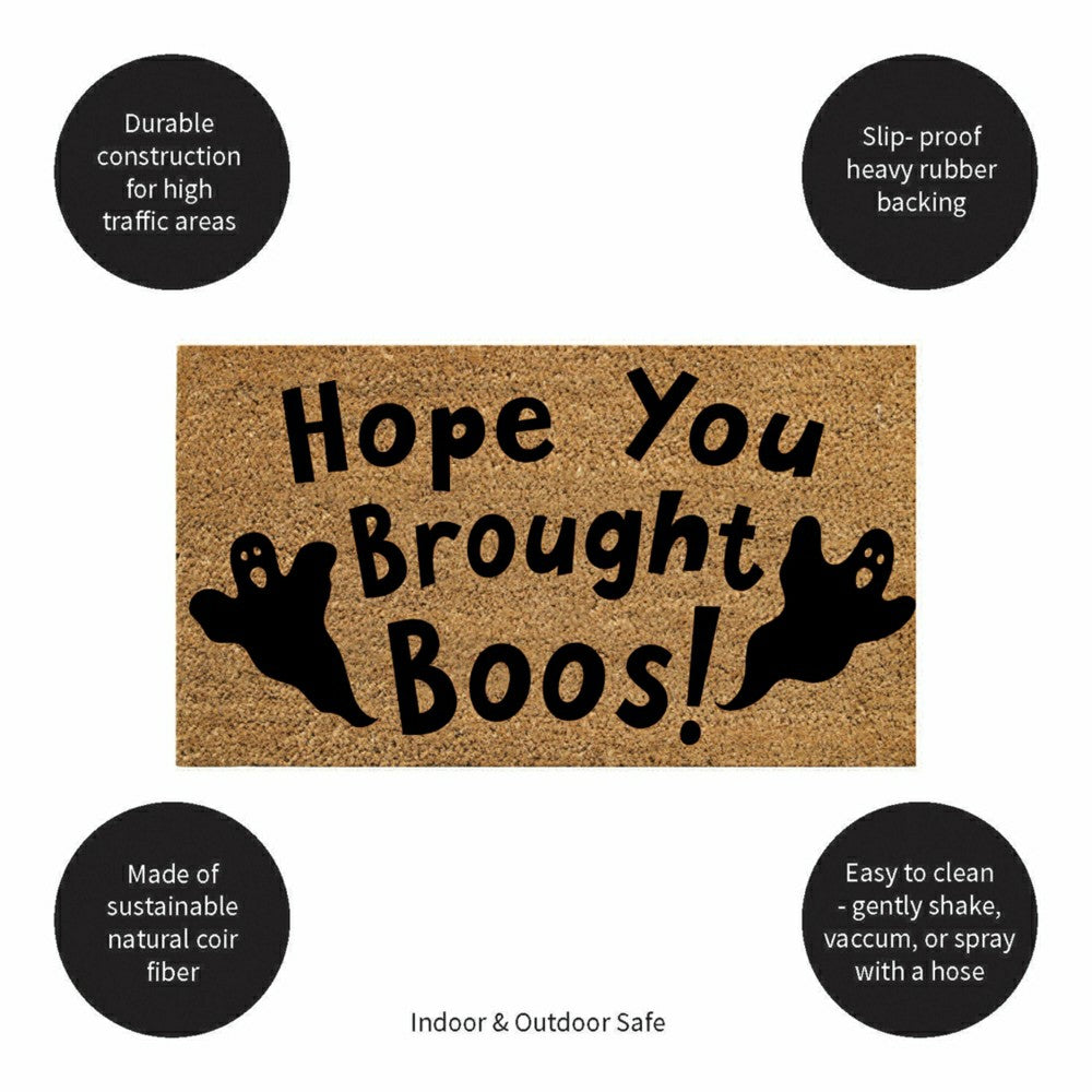 Hope You Brought Boos! Coir Doormat, 28"x16" | Plow & Hearth