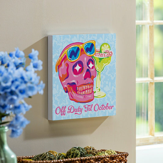 Summerween Indoor Wall Decor, Off Duty Skull, 12" L x 12" H | Plow & Hearth