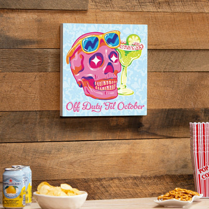 Summerween Indoor Wall Decor, Off Duty Skull, 12" L x 12" H | Plow & Hearth