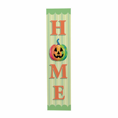 Summerween Porch Leaner, Tropical Jack O' Lantern "Welcome", 46"H | Plow & Hearth