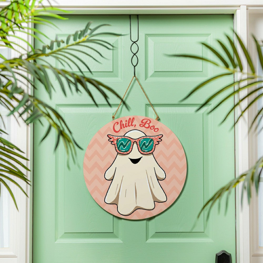 Summerween Chill Boo, 18" Door Décor | Plow & Hearth