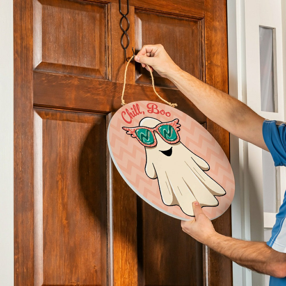Summerween Chill Boo, 18" Door Décor | Plow & Hearth