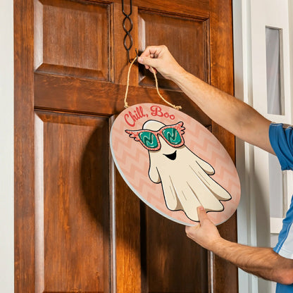 Summerween Chill Boo, 18" Door Décor | Plow & Hearth