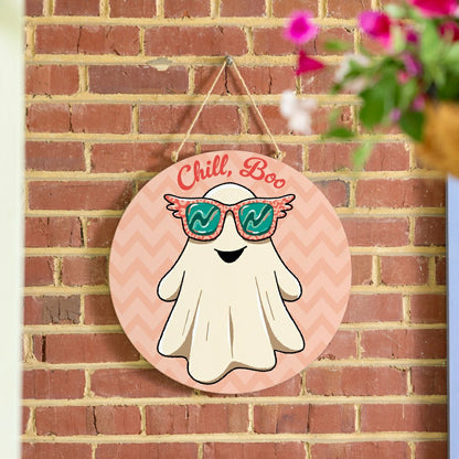 Summerween Chill Boo, 18" Door Décor | Plow & Hearth