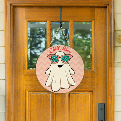 Summerween Chill Boo, 18" Door Décor | Plow & Hearth