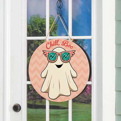 Summerween Chill Boo, 18" Door Décor | Plow & Hearth