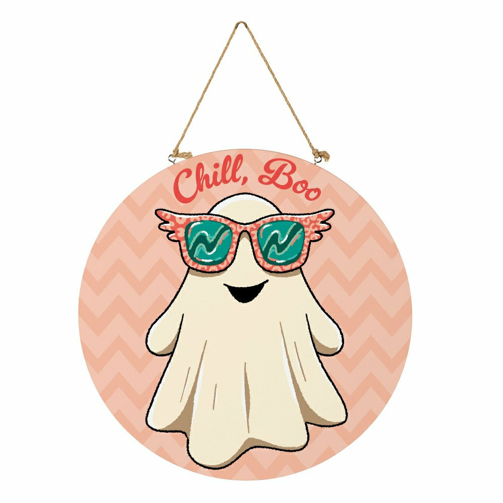 Summerween Chill Boo, 18" Door Décor | Plow & Hearth