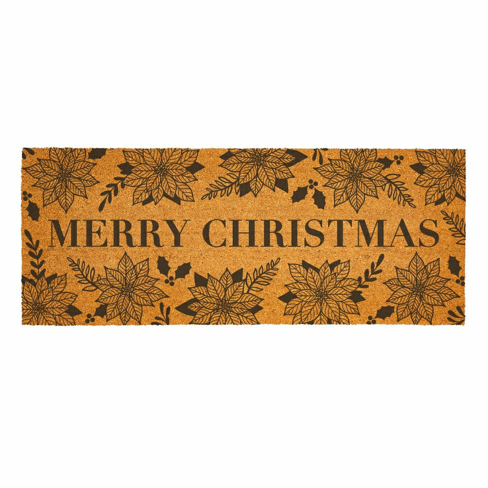 Coir Mat, "MERRY CHRISTMAS", 60"x24" | Plow & Hearth